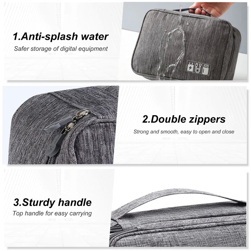 Travel Cable & Electronics Waterproof Storage Bag