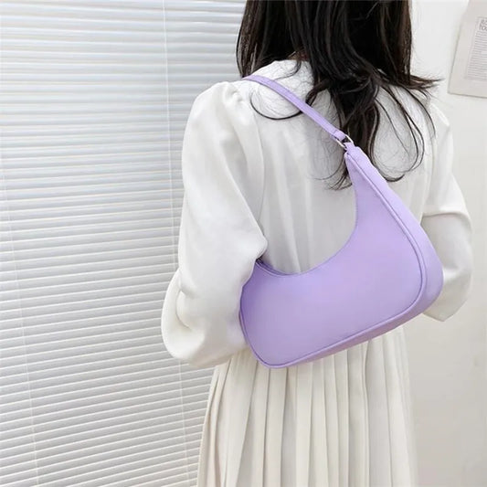 Fashionable Shoulder Underarm Bag Light Small lavender