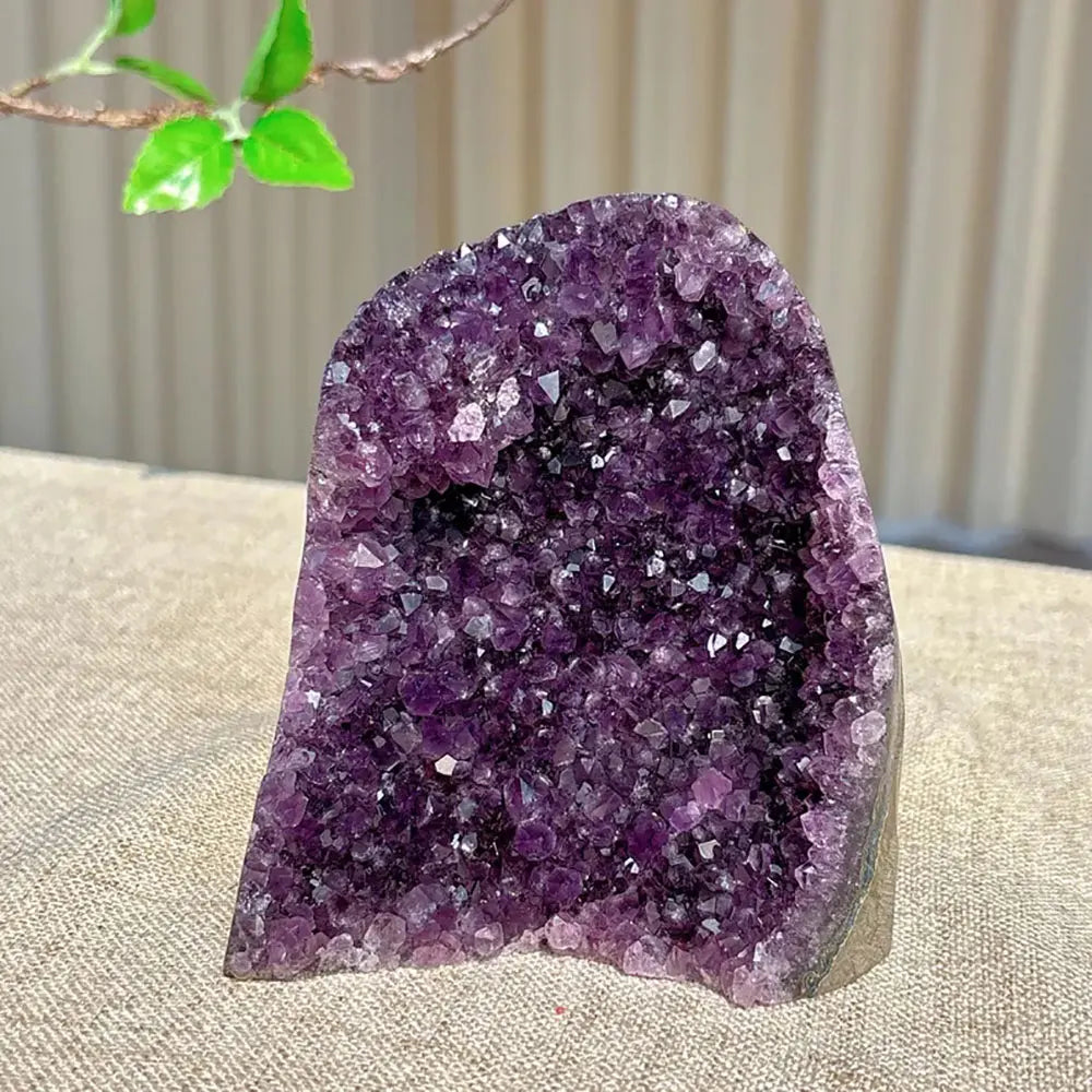 200-300g Brazilian Amethyst Crystal Cluster Natural Deep Purple Decorative Stone Rough Texture