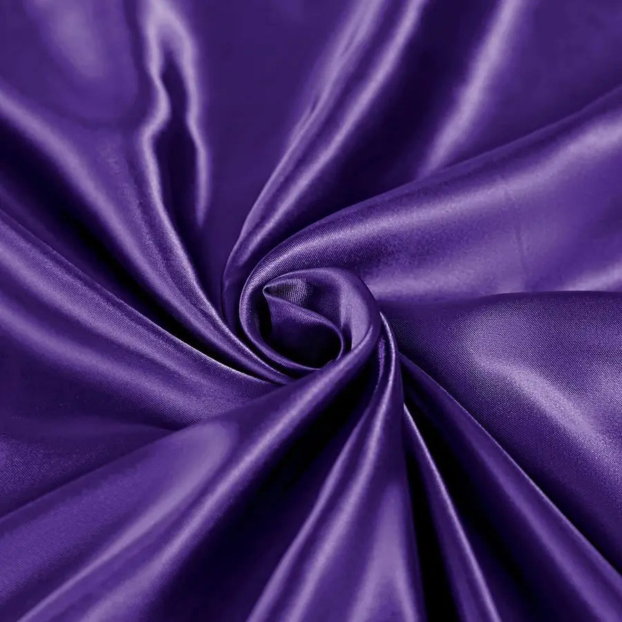 100 Pieces Purple Satin Cloth Napkins 12 x 12 Inches,