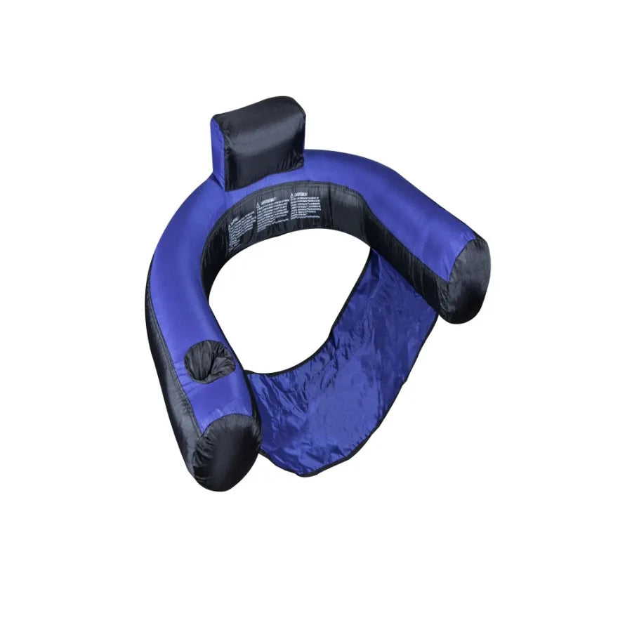 Swimline 28" Inflatable Floating 1-Person U-Seat Swimming Pool Lounger - Purple/Black