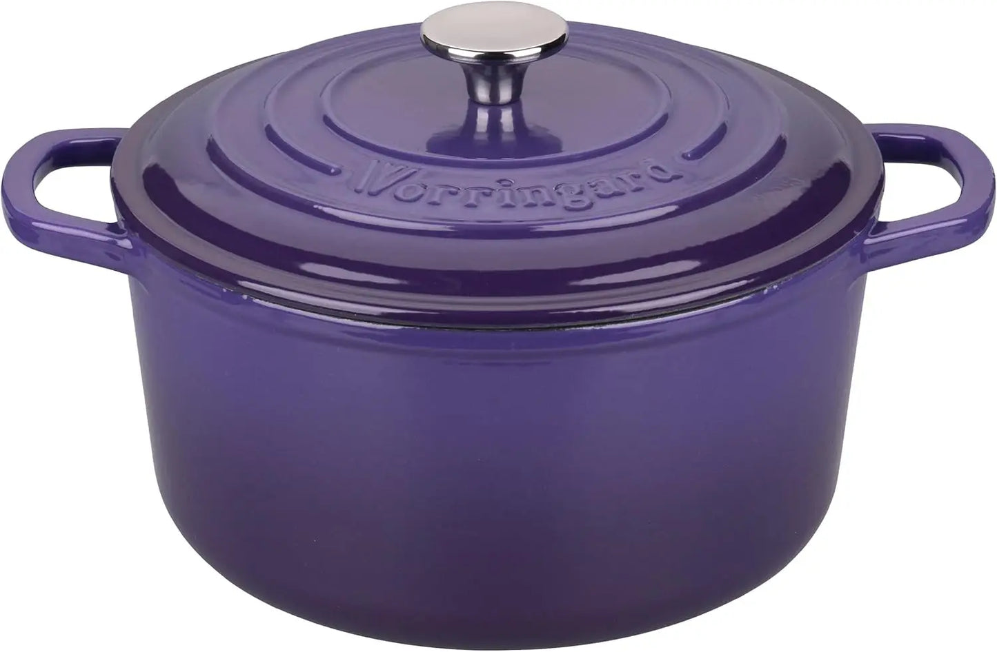 Purple Enameled Cast Iron Dutch Oven, 6 Quart, for Baking Bread & Slow Cooking