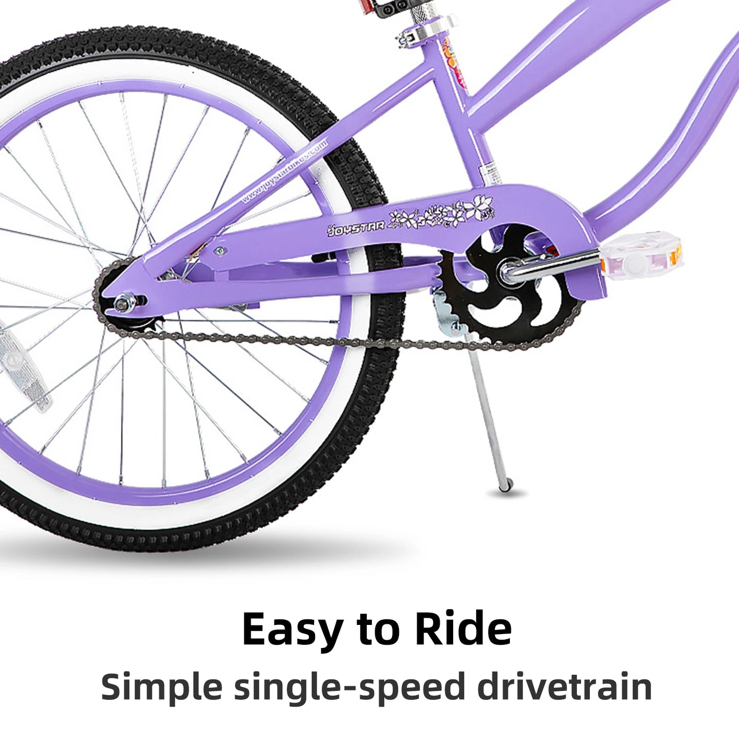 JOYSTAR 20" 24"  Beach Cruiser Bike for Girls, Boys, Men and Women, Single Speed Kids Cruiser Bikes with Coaster Brake
