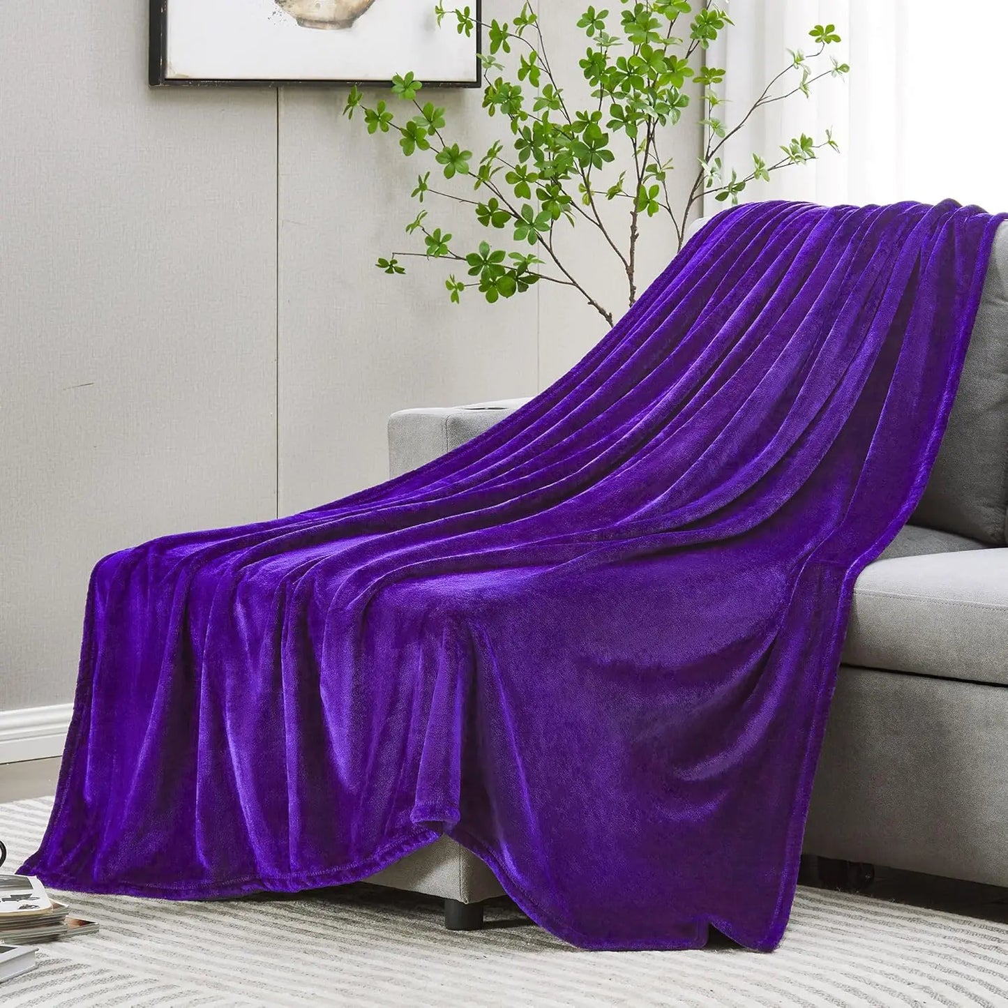 Super Soft Fuzzy Fleece Throw Blanket 50x60 Inches