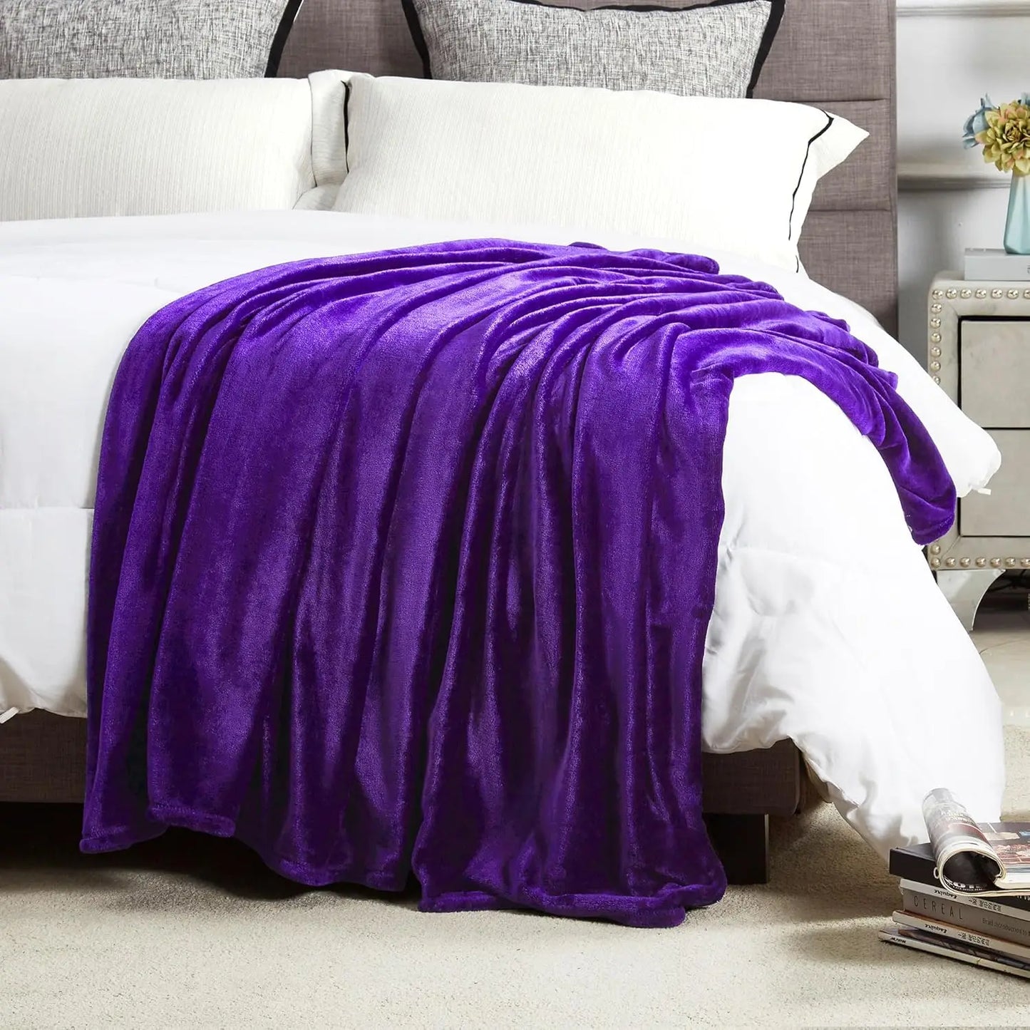 Super Soft Fuzzy Fleece Throw Blanket 50x60 Inches