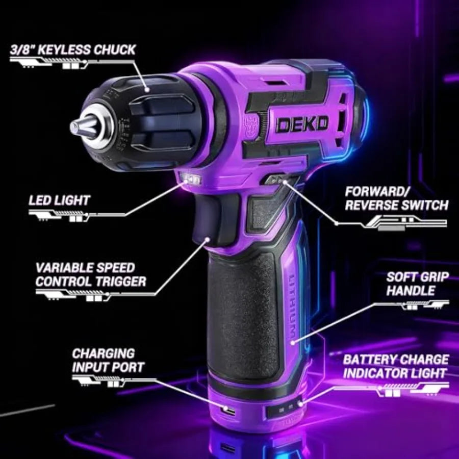 Cordless Drill 12V Power Drill Set 800RPM