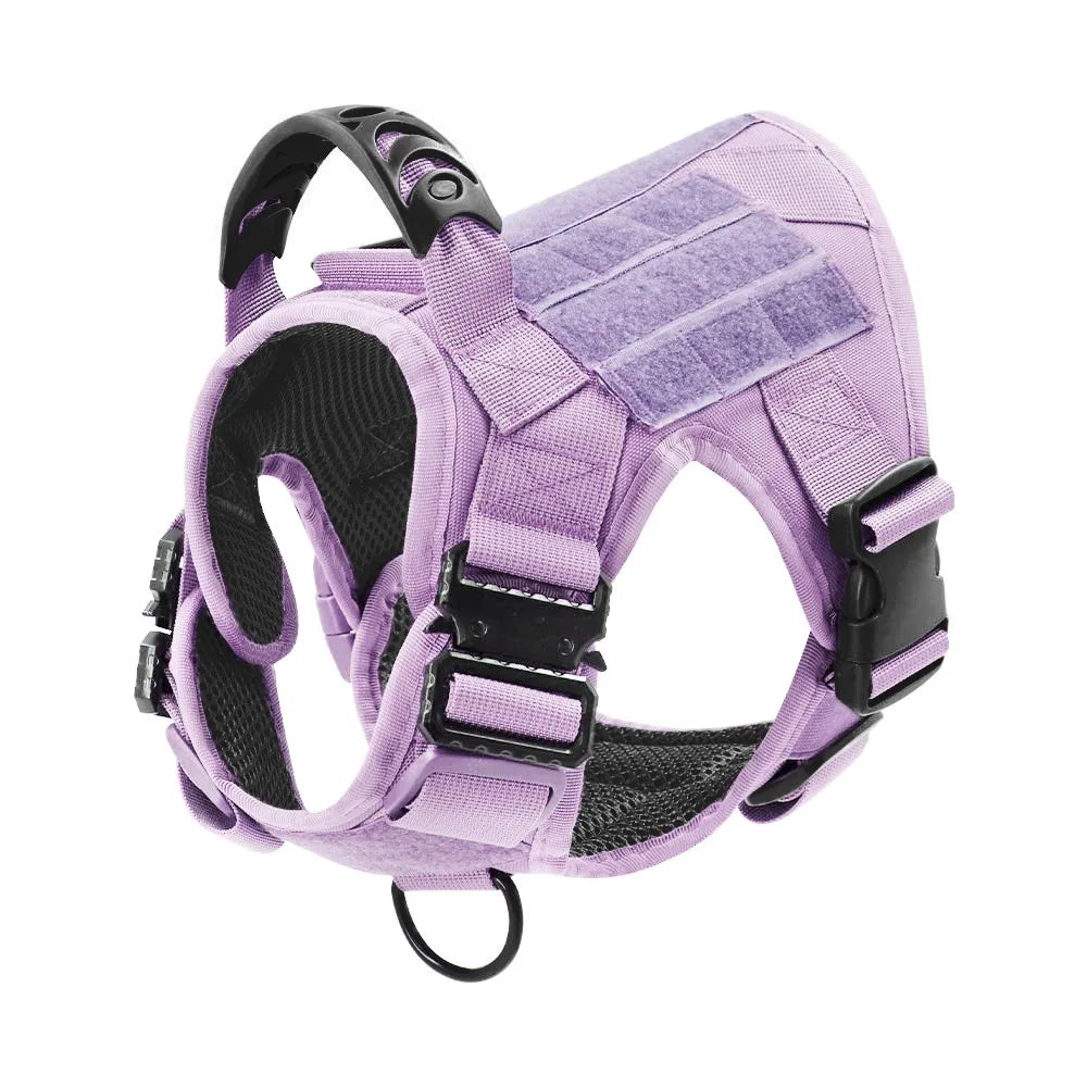 Military Dog Harness For Large/ Medium Dogs: Harnesses, Leash, Adjustable Tactical Training Vest