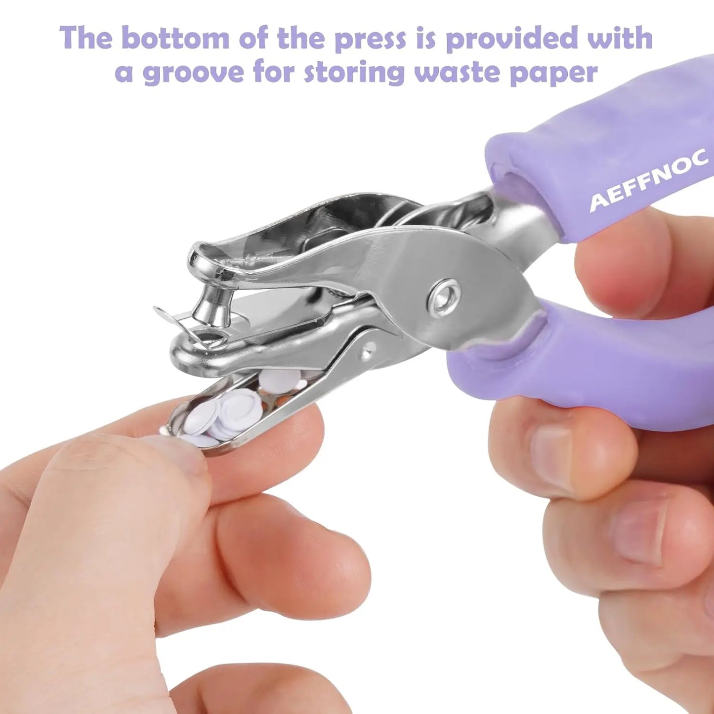 Soft Grip Single Hole Punch, 1/4 Inch, 6 Sheets Capacity