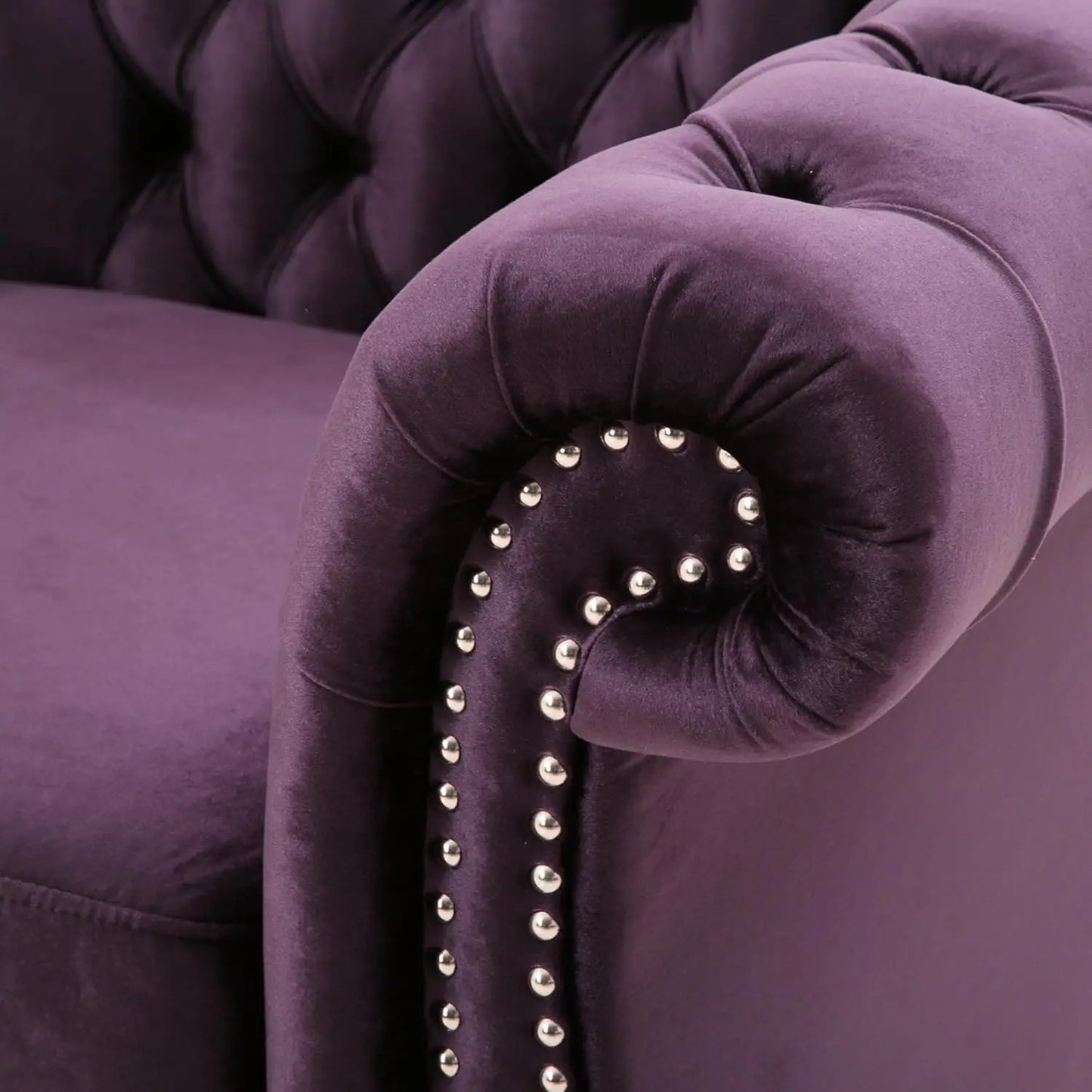 Tufted Velvet Club Chair Button-Tufted Upholstered Accent Seat