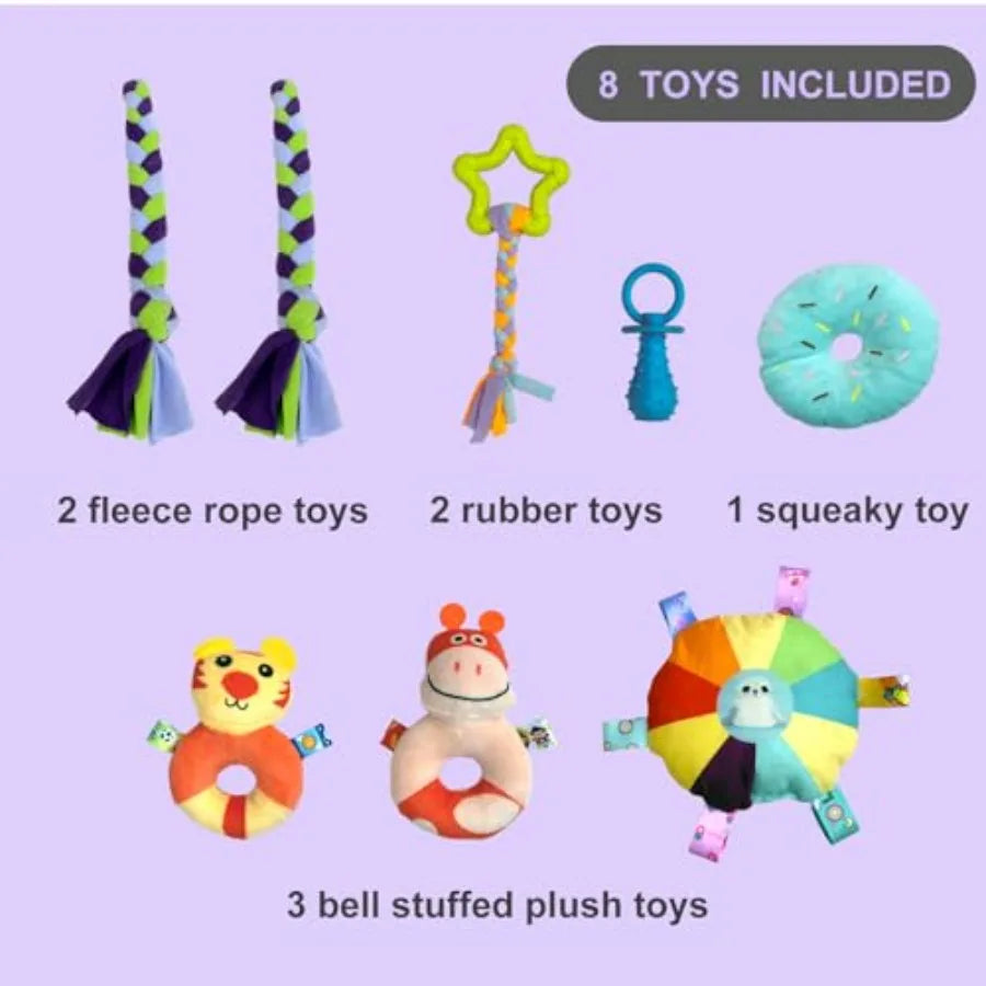 Small Dog Puppy Play Gym with 8 Hanging Toys