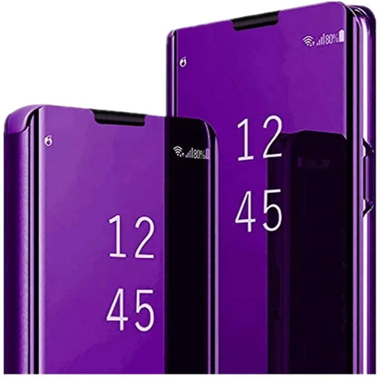 Luxury Smart Case For Samsung Galaxy S25 S24 S23 S22 S21 Ultra S20 S10 S9 Plus S23 FE 5G Mirror Leather Smart Flip Support Cover