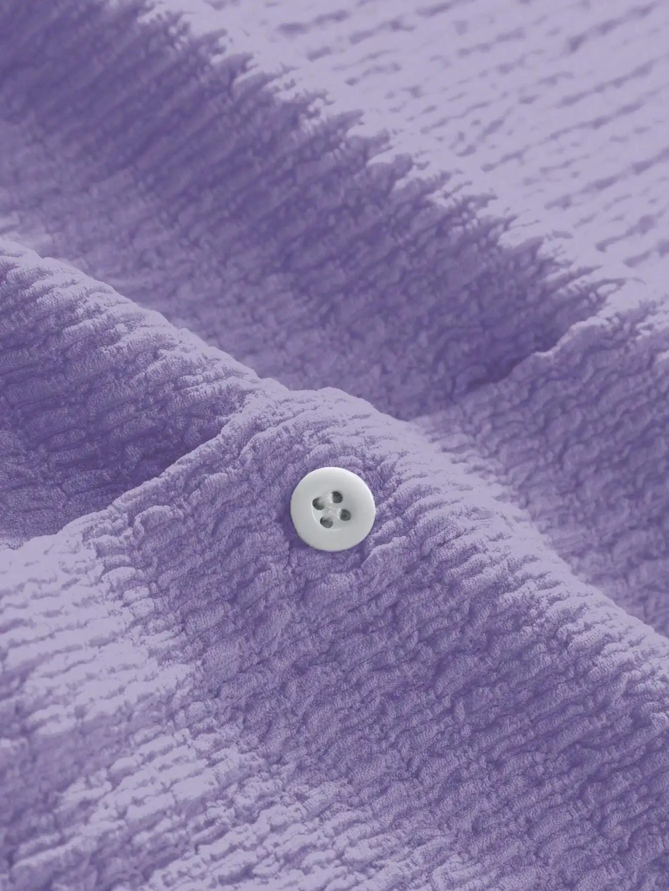 Lavender Loose Fit Short Sleeve Collared Shirt for Men