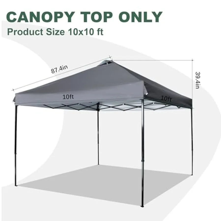 Canopy Replacement Top with Air Vent Silver Coated for Straight Leg Canopy Frame, Dark Grey