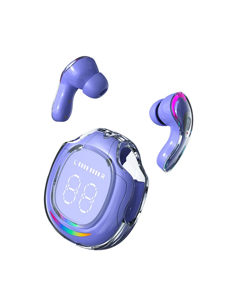 GreatWall's new smart screen digital display wireless headset portable wireless gaming audio-visual headset