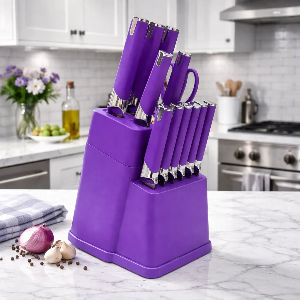 13 Pcs Professional Kitchen Knife Block Set