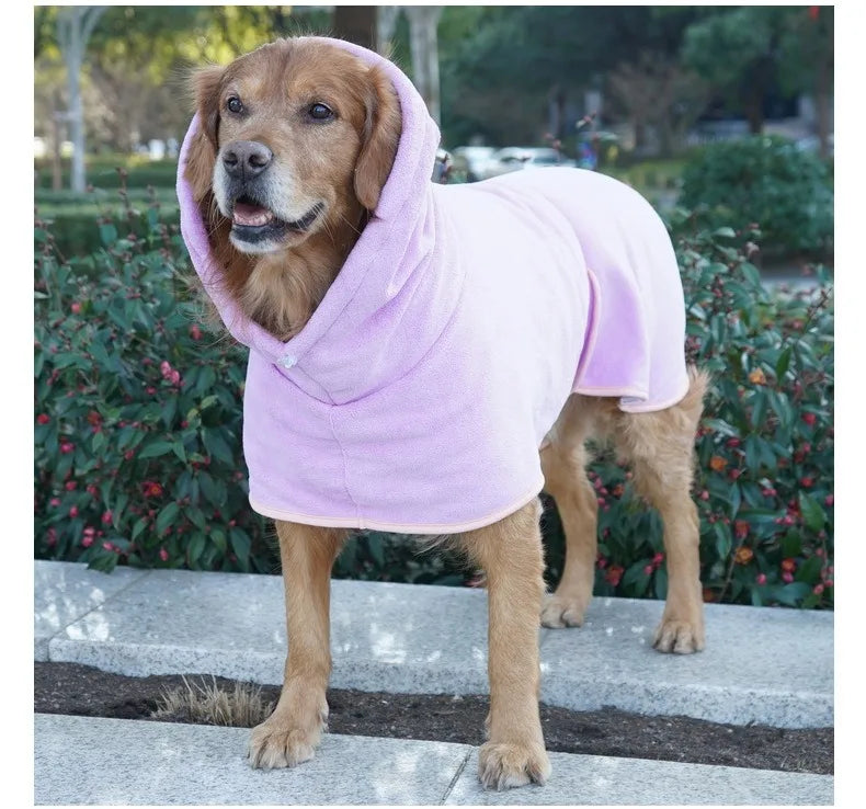 Super Absorbent Pet Towel Bathrobe Bath Towel, Quick-Drying Microfiber for Cat/Dog Bath