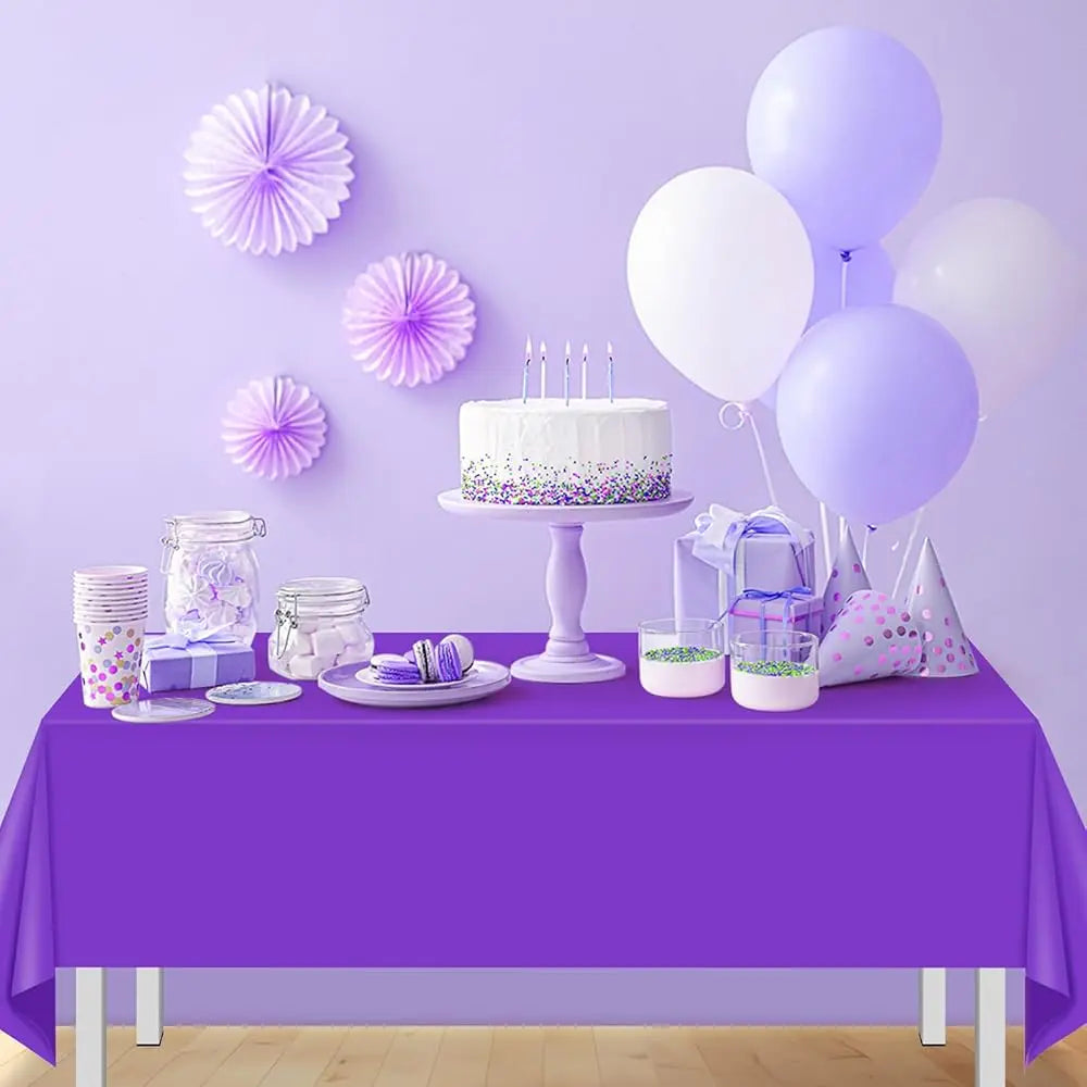 12 Pack  Plastic Tablecloth  54 x 108