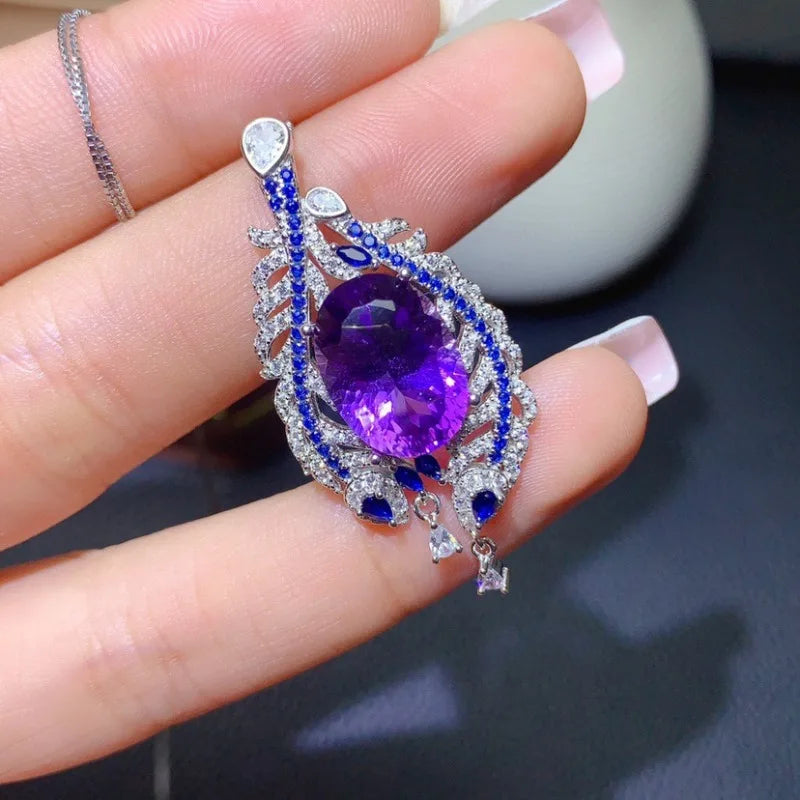 Amethyst Pendant Elizabeth Taylor Eye Necklace