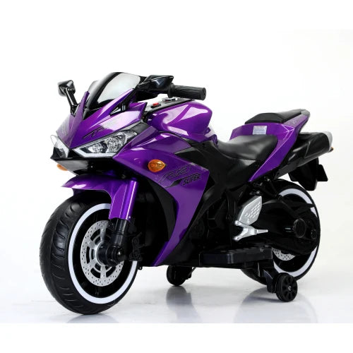 Kids Motorcycle 12V  for Kids  Ride on Toy with Training Wheels, Manual Throttle, Hand Controls