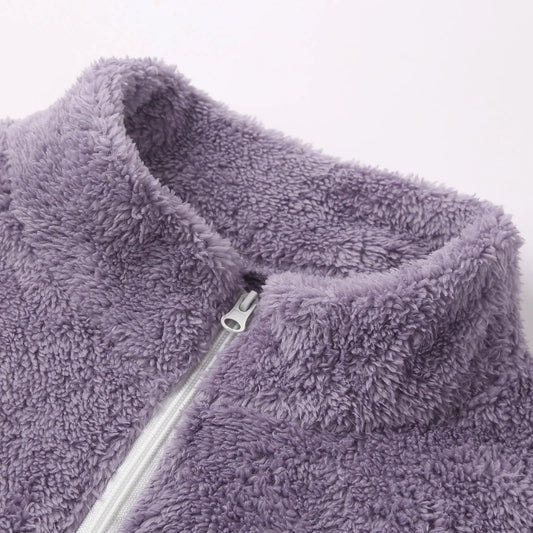 Women's Sleeveless Fleece Jackets. Zipper Vest