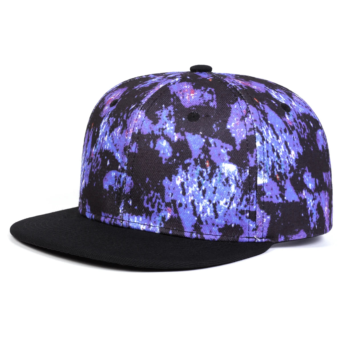 1piece Unisex Purple Starry Sky Print Hip Hop Hat