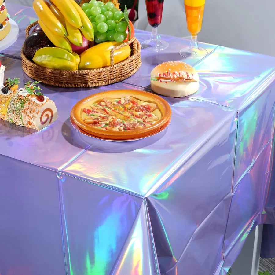 3 Pack Iridescent Light Purple Tablecloth