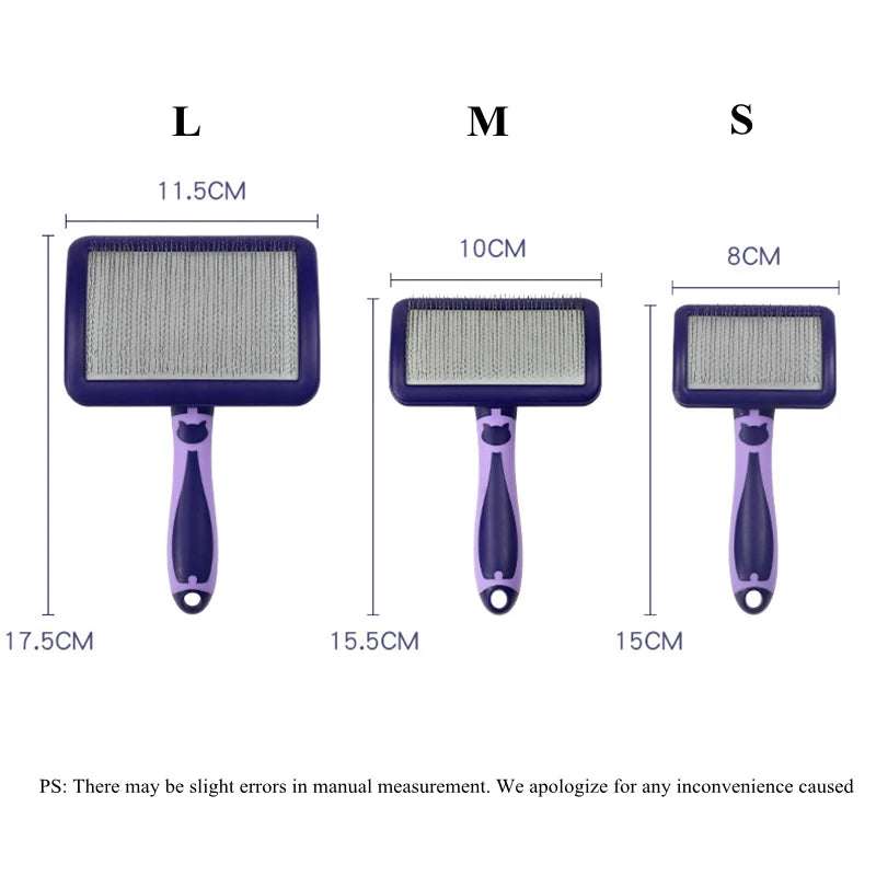 Pet Brush Stainless Steel for Comb, Massage, Grooming,Hair Remover