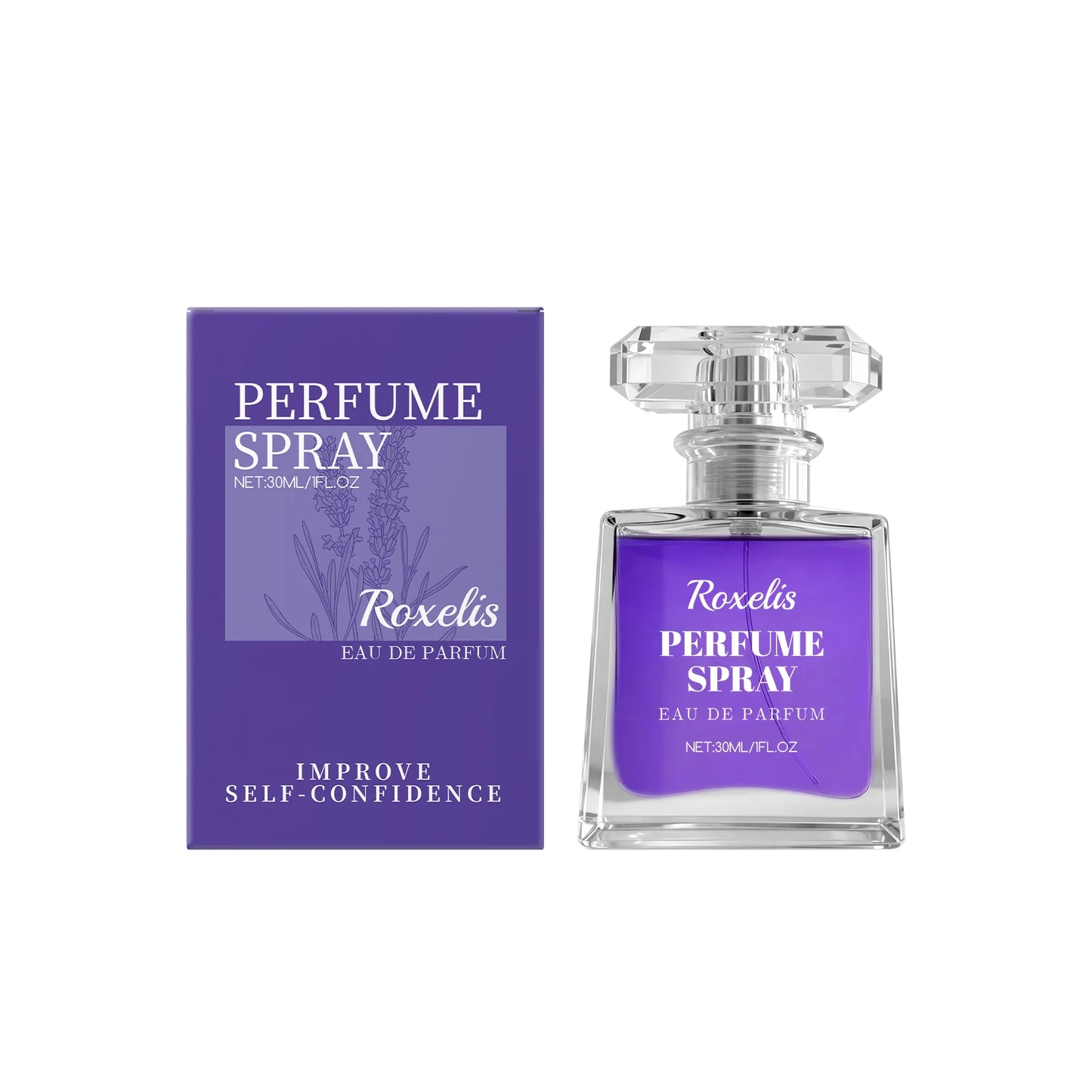 Lavender Perfume for Women - Roxelis Gentle Elegant Scent, Long Lasting Portable Fragrance, Daily Wear Compact Perfume