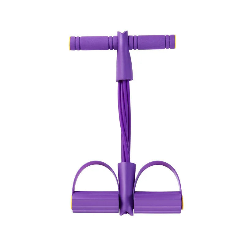 6 Tubes Natural Rubber Pedal Resistance Bands with Handles