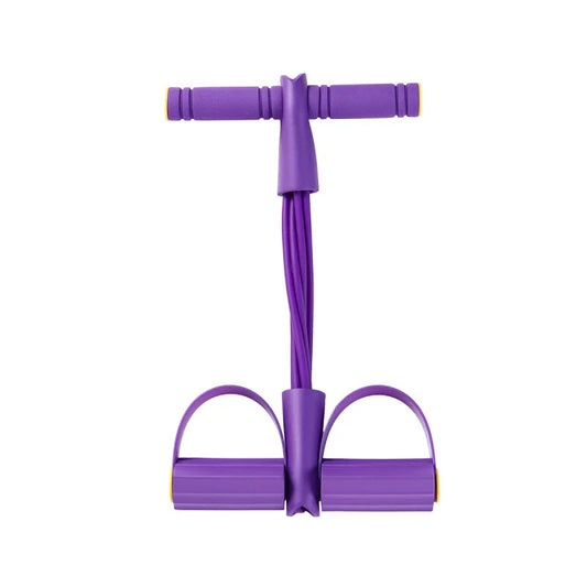6 Tubes Natural Rubber Pedal Resistance Bands with Handles
