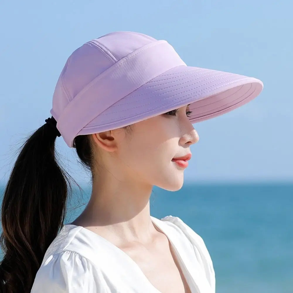 Sun Hat Polyester Wide Brim Foldable Breathable