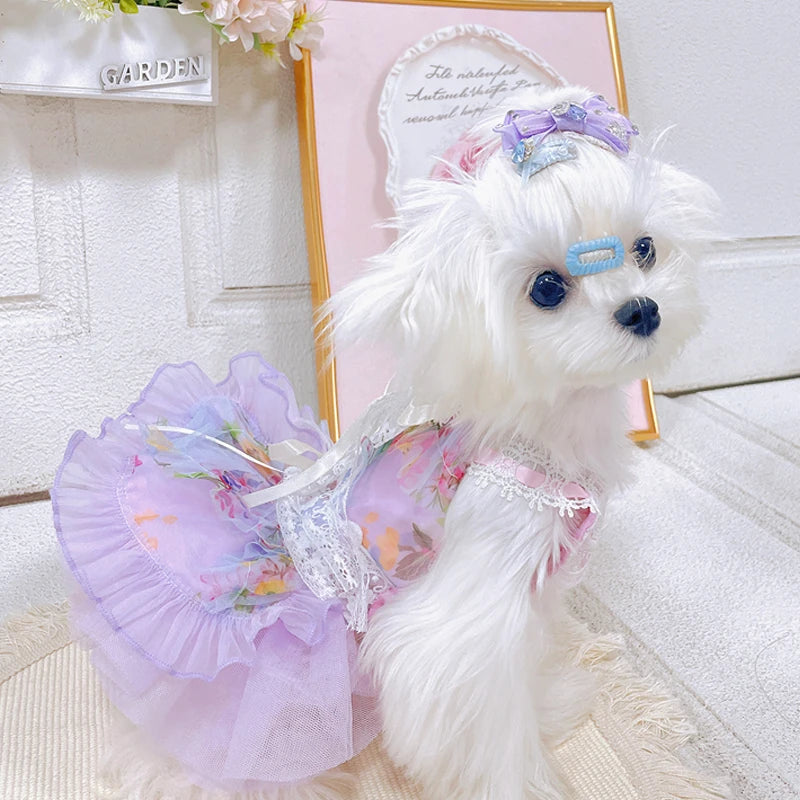 Purple Lolita Princess Dress for Small/Medium Pet