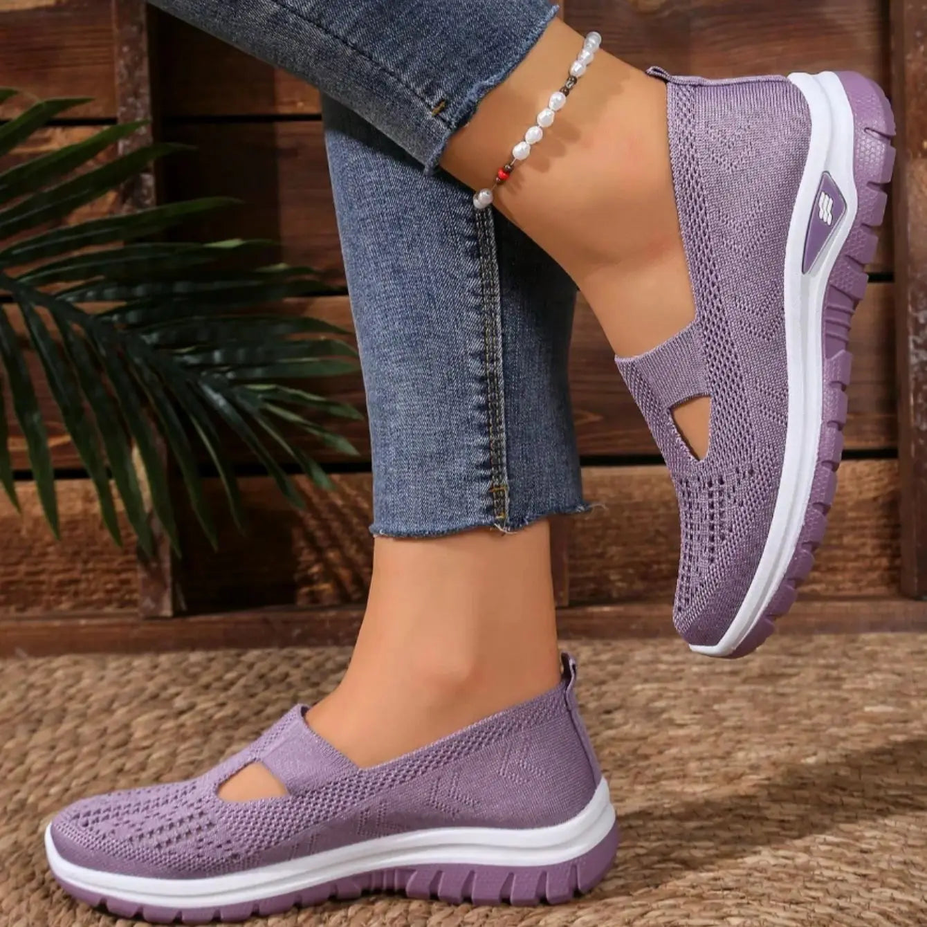 Breathable Hollow Out Slip-On Shoes for Women