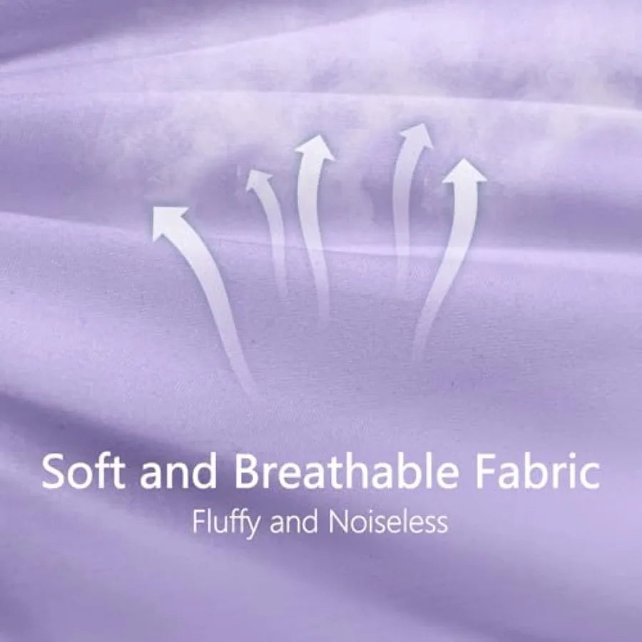 Premium 2100 Series All Season Breathable Purple Soft 4D Spiral Fiber Quilted Down Alternative Duvet Insert with Corner Tabs Lu