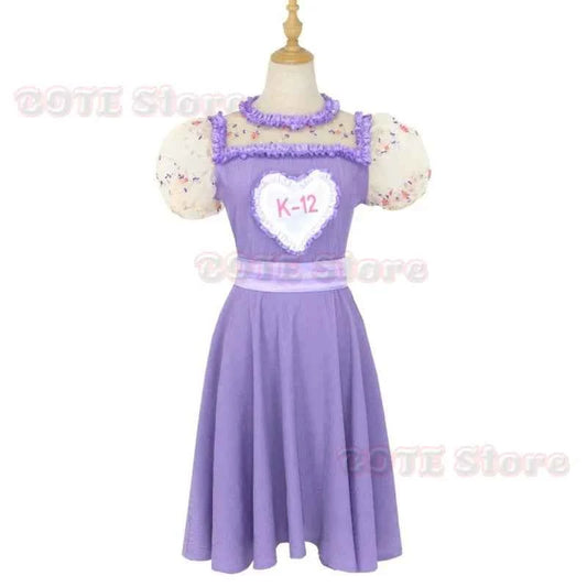 Movie K-12 Cosplay Costume Full Set Pink Purple Dress Uniform Suits for Women Outfit Halloween Carnival Party Clothes Roleplay