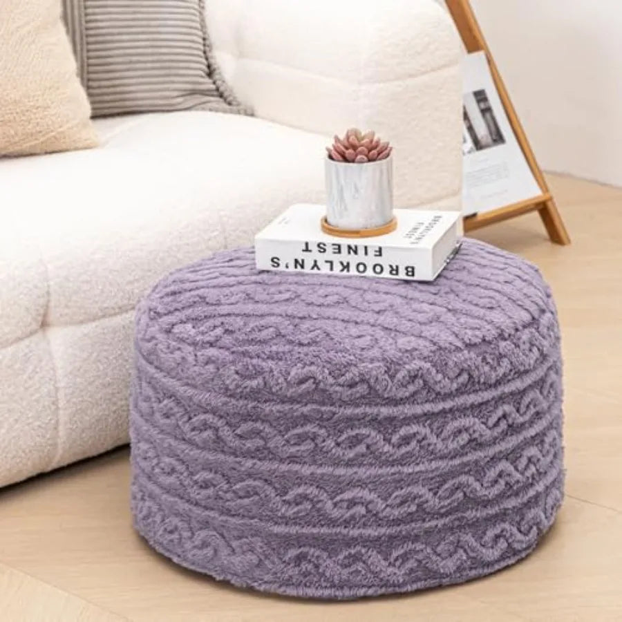 Pouf Ottoman Stuffed 20x20x12 Inch