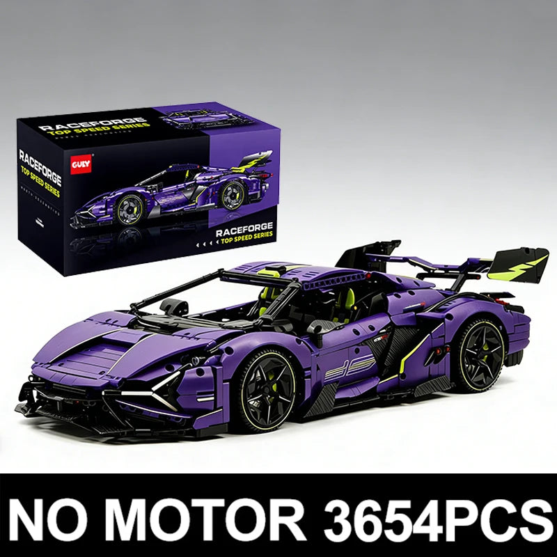 Super Racing Car Hypercar Building Blocks Puzzle