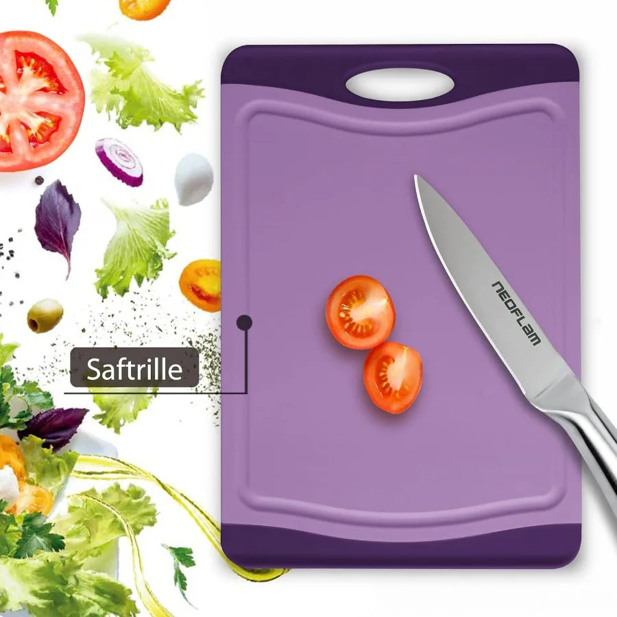 Poly Cutting Board - Purple Durable Plastic,--11.5 x 8 x 0.4 inches