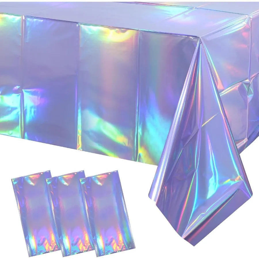 3 Pack Iridescent Light Purple Tablecloth