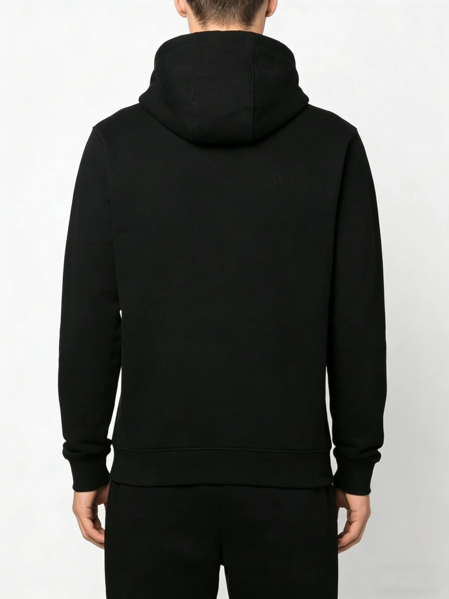 Purple Leaf Men's Black Hoodie, Front Pocket, Digital Print, Regular Fit
