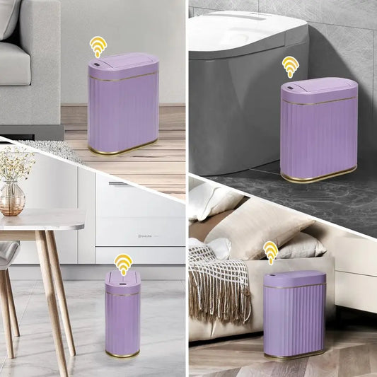 Bathroom Trash Can with Lid Butterfly, Motion Sensor Trash Can