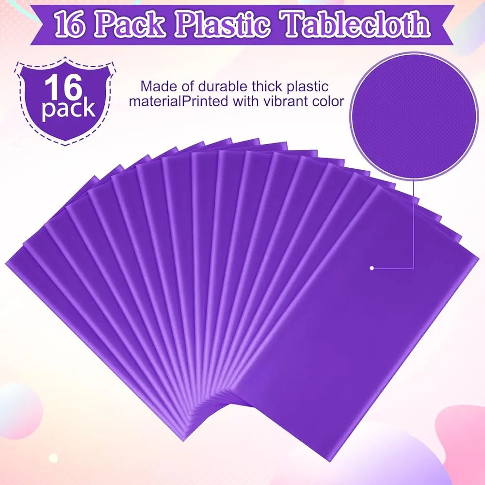 12 Pack  Plastic Tablecloth  54 x 108