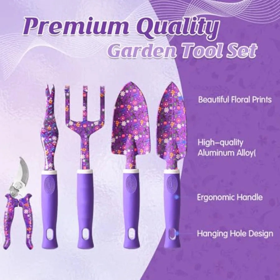 14 PCS Garden Tools Set Kit with Garden Tool Bag and mug