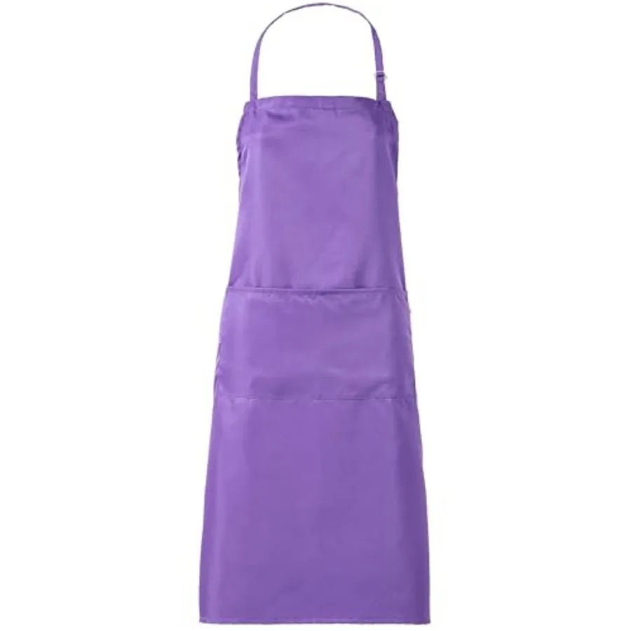 Purple Apron with Pockets: Lightweight and Adjustable