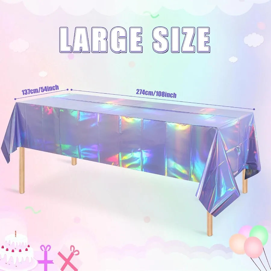 3 Pack Iridescent Light Purple Tablecloth