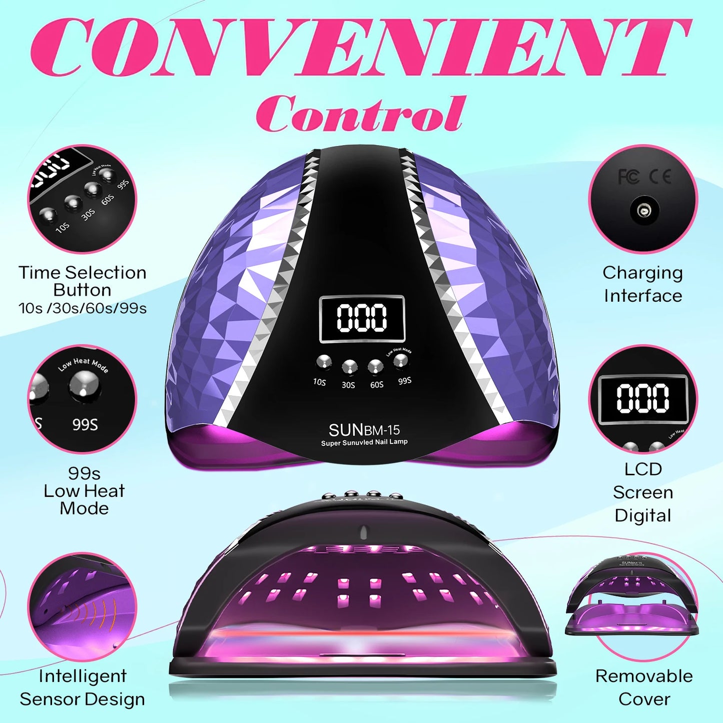 DianaBeauty UV LED Nail Lamp 66LEDs Nail Dryer with Auto Motion Sensor Professional UV Light Cabin for Nail Polish Manicure Lamp