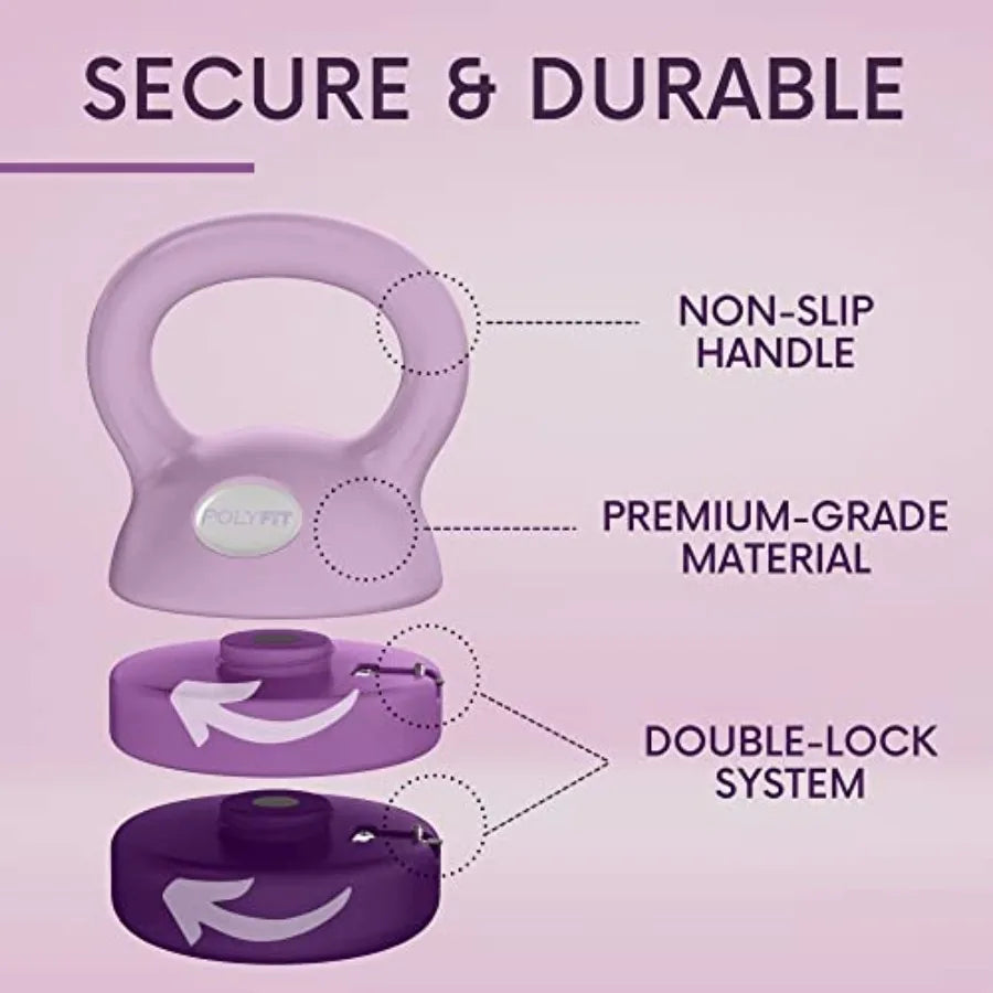 Adjustable 5-12 lb Steel Kettlebell Set