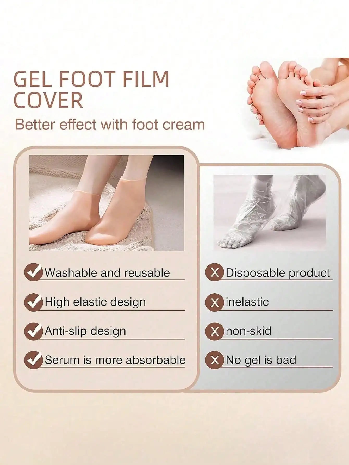 Silicone Gel Moisturizing Socks, Prevent Cracking