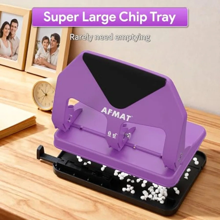 Heavy Duty 3 Hole Punch 50-Sheet Capacity 50% Reduced Effort