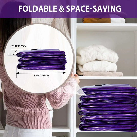 6-Count Heavy-Duty Extra Large Collapsible Zippered Storage Bags
